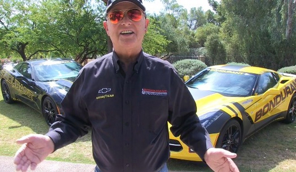 Racer Dave MacDonald's family visit Dan Gurney in 2014